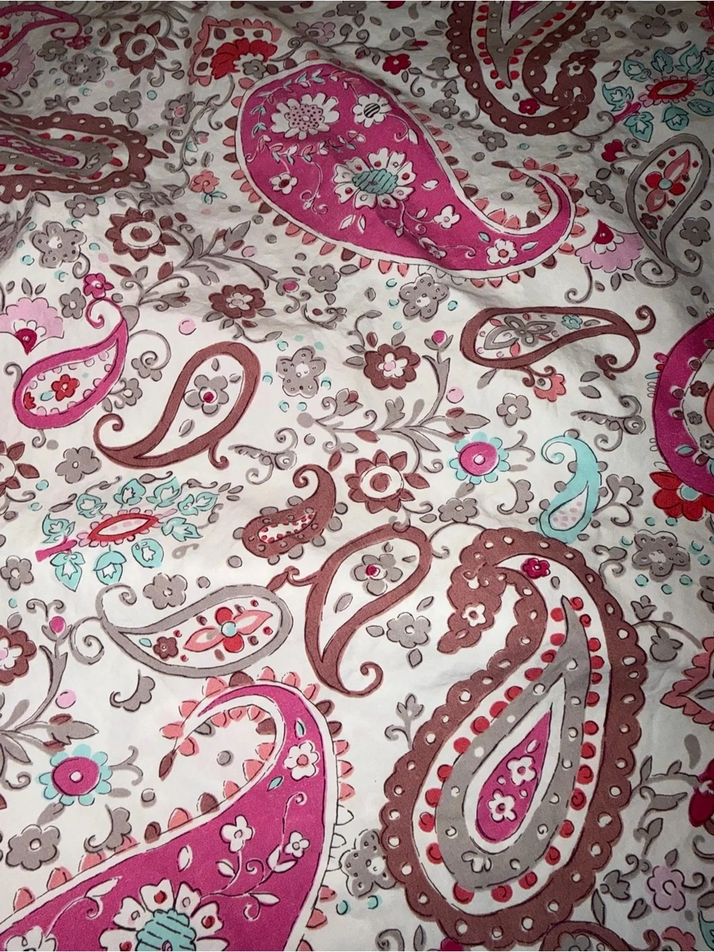 Pottery Barn Kids Brooklyn Paisley Floral Duvet Cover. Full Size Duvet